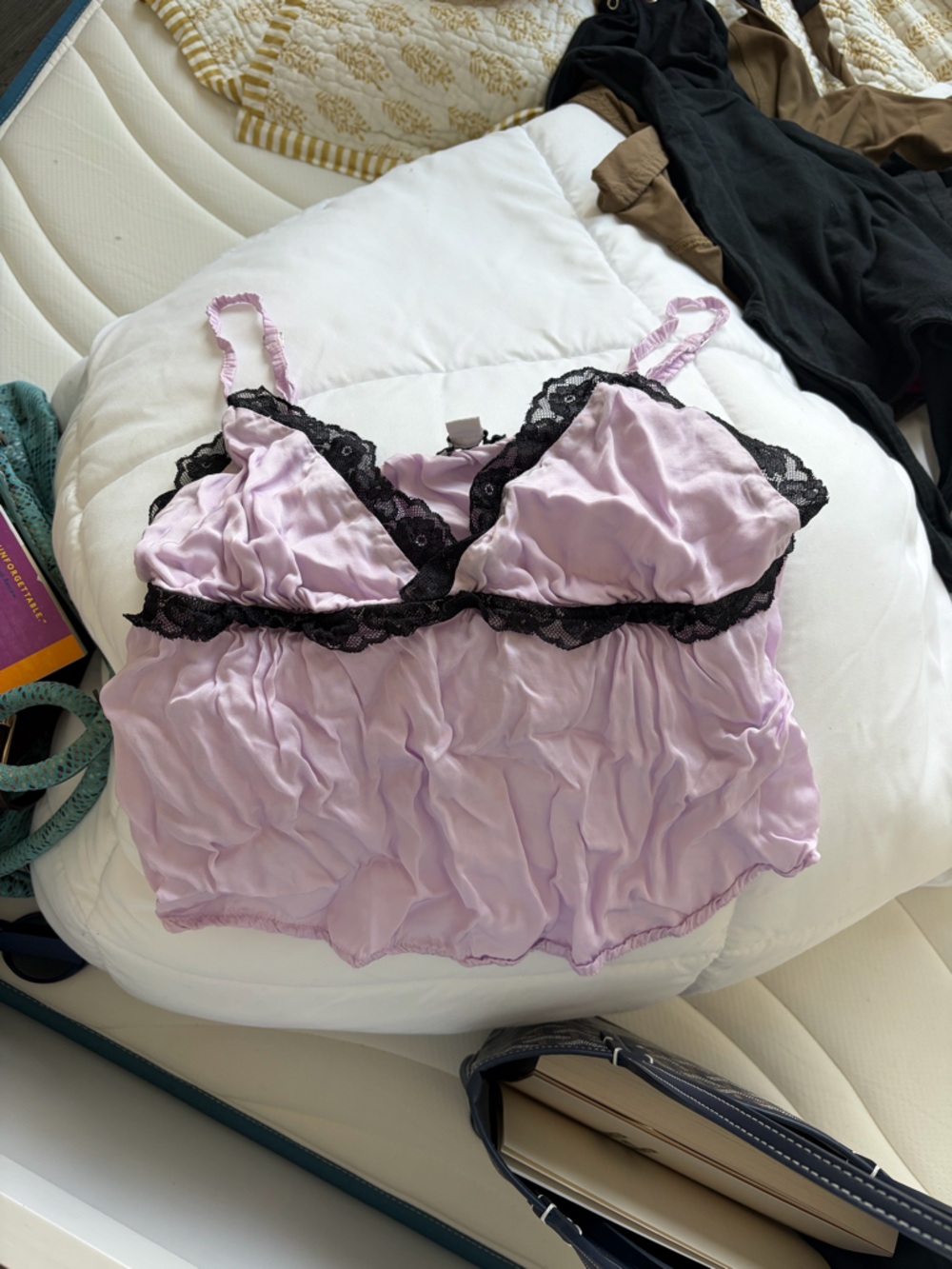 Lavender Lace-Trim Camisole Top - Women Intimates